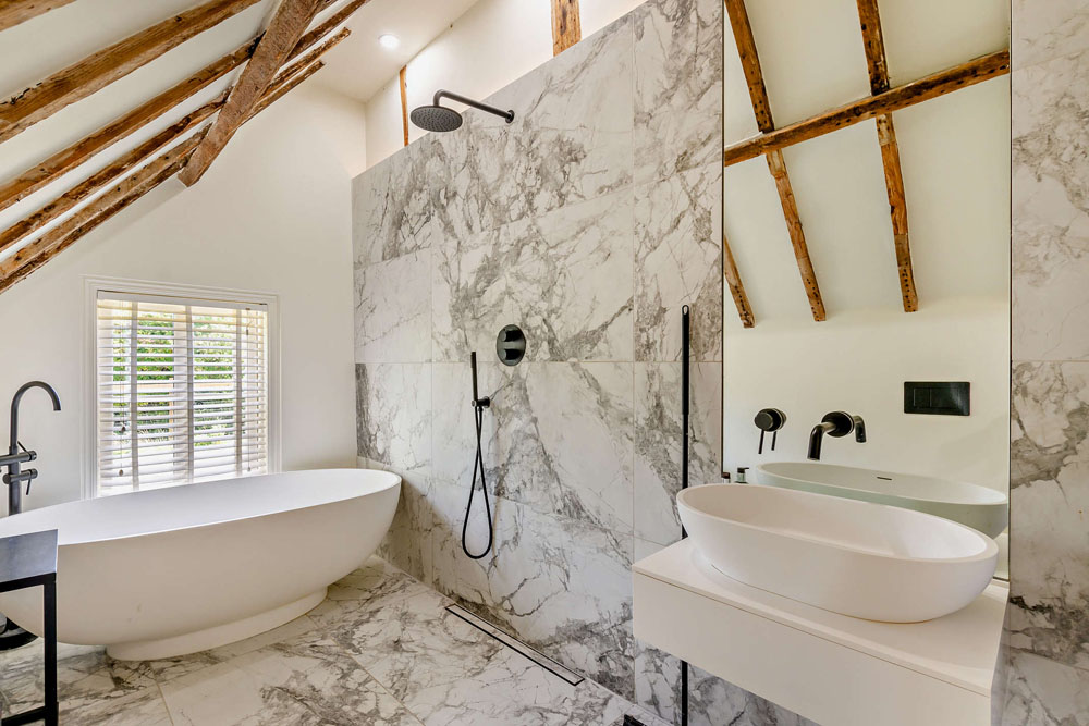 Cottage Family Bathroom Blue House