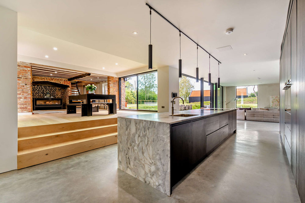 Main House Kitchen and Dining Room Blue House