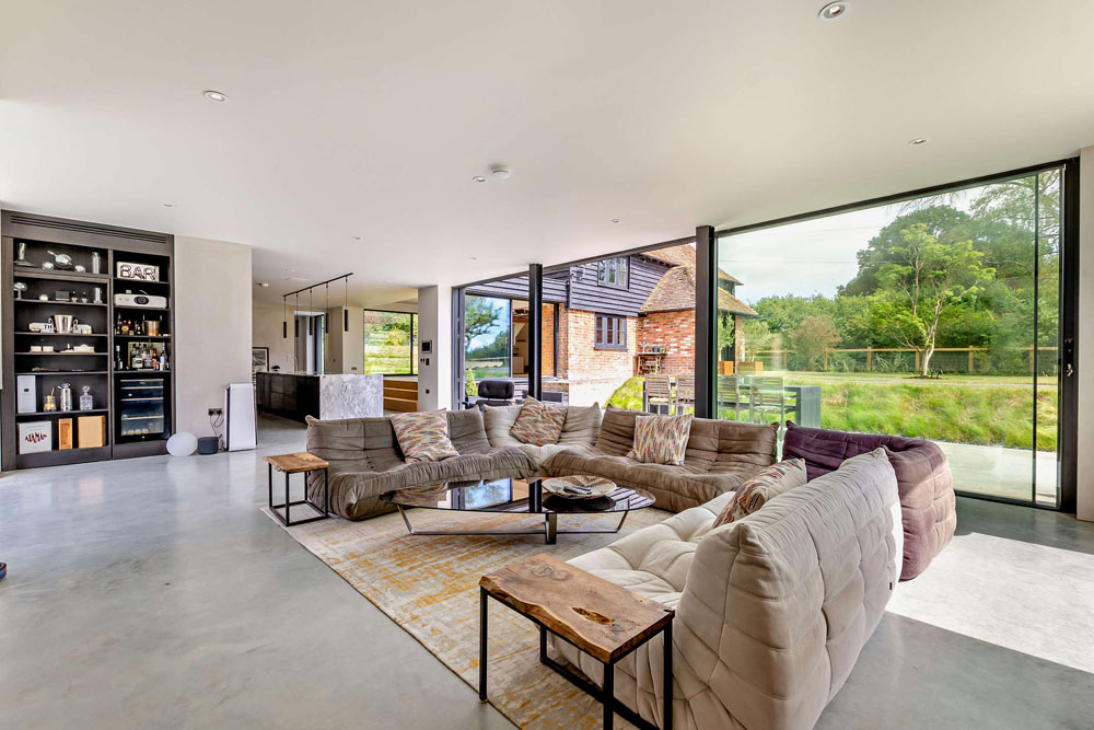 Main House Living Area with Bar Blue House