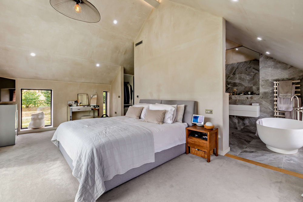 Master Bed Blue House